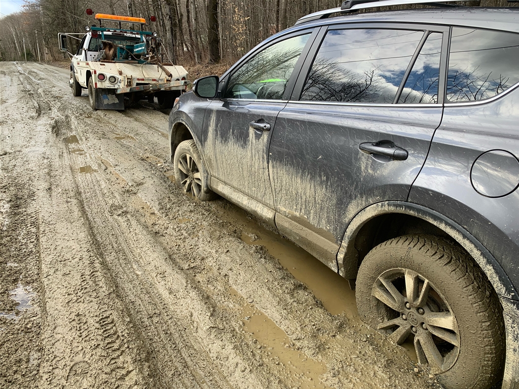 Car in mud